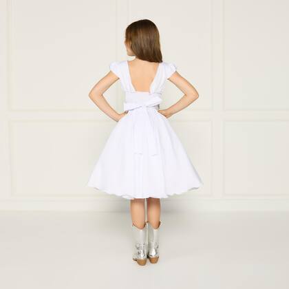 Imagem de Vestido Casual Branco Infantil Daminha Primeira Comunhão