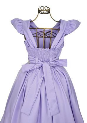 Imagem de Vestido Casual Infantil Lilás Festa Formatura Laço Dama