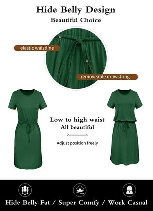 Imagem de Vestido casual Simier Fairy Summer de manga curta rosa para mulheres