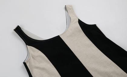 Imagem de Vestido CHARTOU de linho sem mangas Maxi Long Beach Vacation