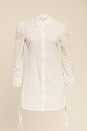 Imagem de Vestido Chemise Manga Longa Com Amarração Lateral R085