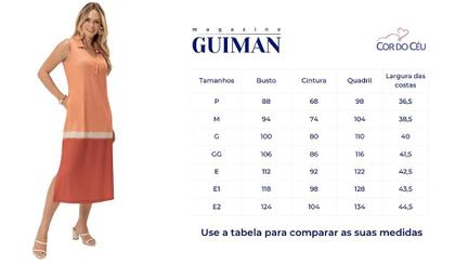 Imagem de Vestido Chemise Midi Sem Manga Reto Barrado Cor Do Céu - Elegante e Confortável