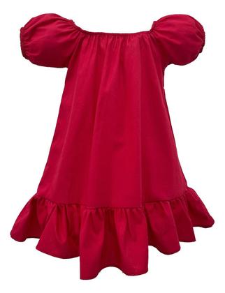 Imagem de Vestido Ciganinha Infantil Menina Festa Vermelho Algodão 8 Anos