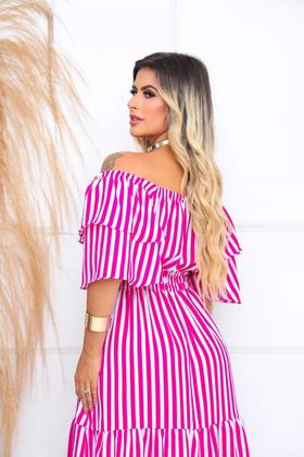 Imagem de Vestido Ciganinha Midi Moda Evangélica Lastex Com Elástico - s09