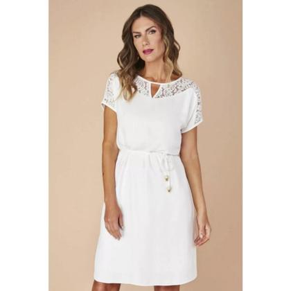 Imagem de Vestido Clássico elegante Off White Miravest - MGR Boutique