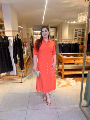 Imagem de Vestido claudia viscose laranja