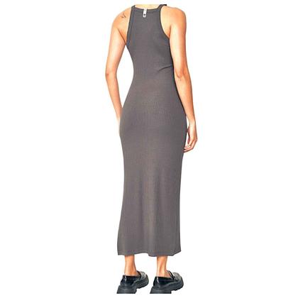 Imagem de Vestido Colcci Longo Canelado Com Fenda Lateral