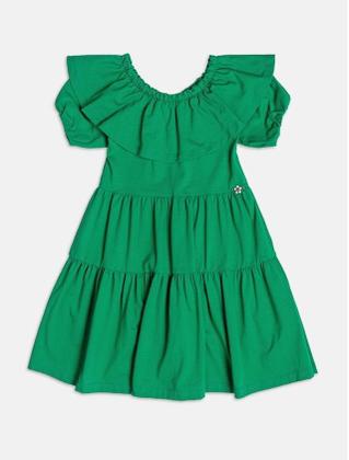 Imagem de Vestido com mangas balone verde j6828 momi