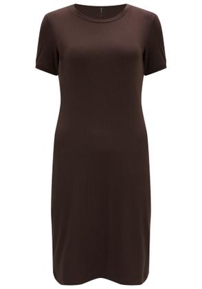 Imagem de Vestido Curto Com Manga Curta Malha Canelada Lunender 00663