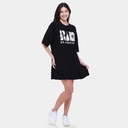 Imagem de Vestido Curto Farm Pregas do Rio Flor