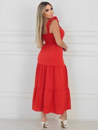 Imagem de Vestido Curto Feminino Rodado Com Bojo Elastex Costas Regata
