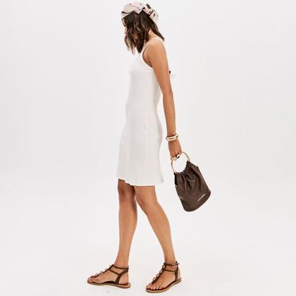 Imagem de Vestido Curto Lança Perfume Canelado Pr26 Off White Feminino