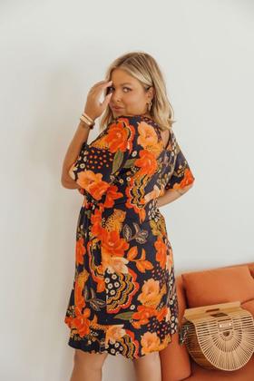 Imagem de Vestido curto manga flare