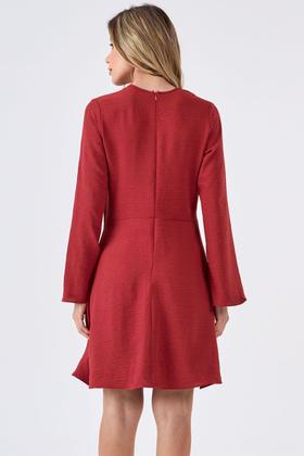Imagem de Vestido Curto PKS Com Transpasse Lateral Terracota