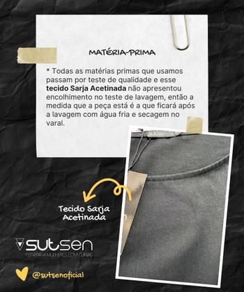 Imagem de Vestido Curto Sarja Leve Algodão Plus Size 42 Ao 52