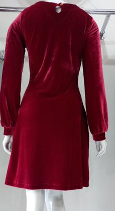 Imagem de Vestido curto veludo alemão manga longa