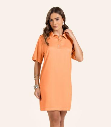 Imagem de Vestido Curto Viscose Double Feminino Endless Laranja