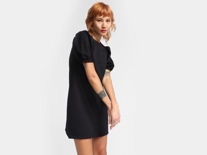 Imagem de Vestido Curto Vista Magalu Moletom Manga Bufante