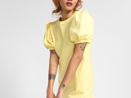 Imagem de Vestido Curto Vista Magalu Moletom Manga Bufante