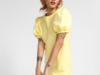 Imagem de Vestido Curto Vista Magalu Moletom Manga Bufante