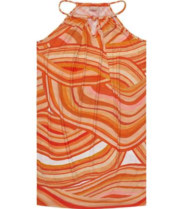 Imagem de Vestido de Alças Riscas Endless Laranja