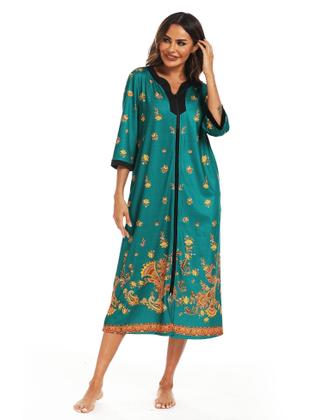 Imagem de Vestido de casa Bloggerlove com zíper frontal Leopard Plus Size