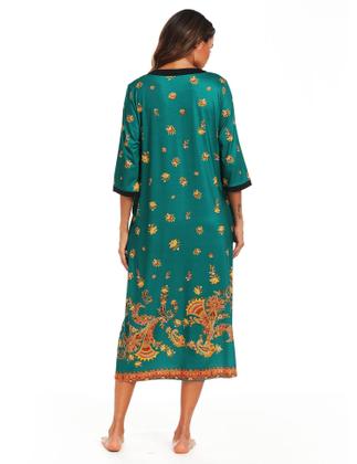 Imagem de Vestido de casa Bloggerlove com zíper frontal Leopard Plus Size