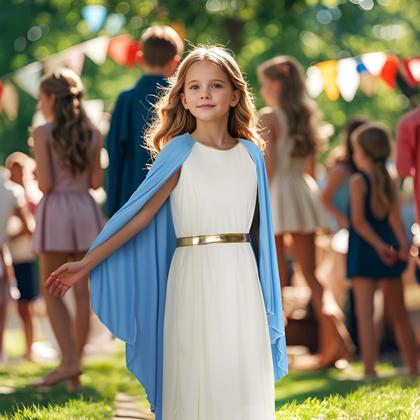 Imagem de Vestido de cosplay infantil Costume JEGERMIG para Halloween Mary