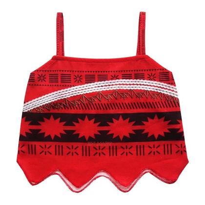 Imagem de Vestido de Cosplay Moana para Meninas - Fantasia de Princesa com Colar e Peruca para Halloween e Carnaval