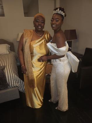 Imagem de Vestido de dama de honra Mkojaa One Shoulder Satin Mermaid Aqua