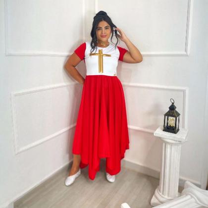 Imagem de Vestido de Dança Coreografia Cruz Moda Evangélica