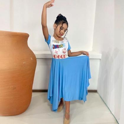 Imagem de Vestido de Dança Coreografia Infantil Jesus + Doce