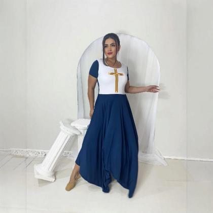 Vestido de Dança Coreografia Plus Size Cruz Moda Evangélica - MISS
