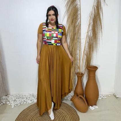 Imagem de Vestido de Dança Plus Size Blusa Nações Moda Evangélica Feminina
