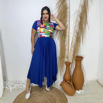 Imagem de Vestido de Dança Plus Size Blusa Nações Moda Evangélica Feminina