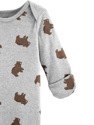 Imagem de Vestido de dormir Simple Joys by Carter's, pacote com 3 unidades de algodão, de 0 a 3 meses