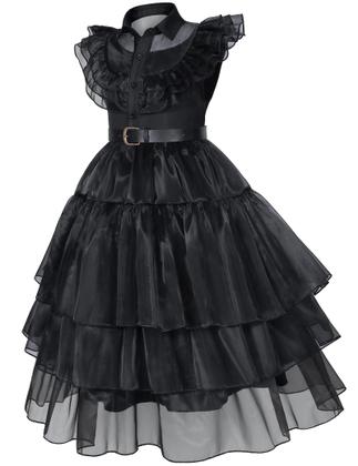 Imagem de Vestido de fantasia Yuiui preto para meninas Halloween Cosplay 11-12Y