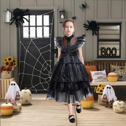 Imagem de Vestido de fantasia Yuiui preto para meninas Halloween Cosplay 11-12Y