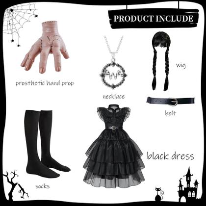 Imagem de Vestido de fantasia Yuiui preto para meninas Halloween Cosplay 11-12Y