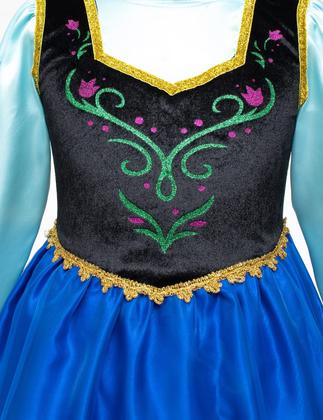 Imagem de Vestido de festa à fantasia de princesa para meninas com capa, peruca e coroa 5-6Y