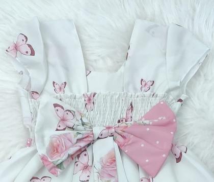 Imagem de Vestido de Festa Infantil Jardim Borboleta Rosa