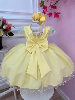 Imagem de Vestido de Festa Infantil Luxo Princesa Temático de Jardim Mundo Encantado com Borboletas Cores Diversas  
