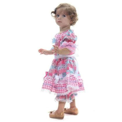 Imagem de Vestido de Festa Junina Caipira Bebê Luxo