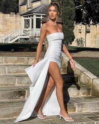 Imagem de Vestido de formatura GDJDIFK sem alças de chiffon sereia verde