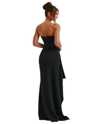 Imagem de Vestido de formatura GDJDIFK sem alças de chiffon sereia verde