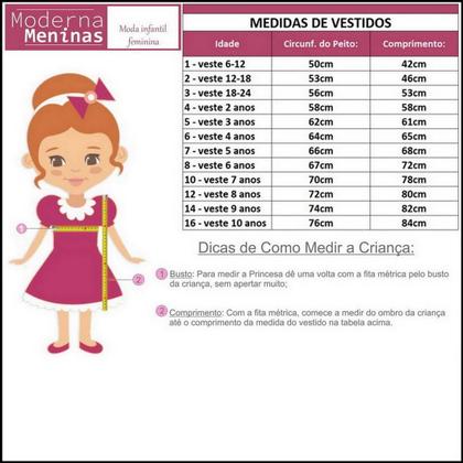 Imagem de Vestido de Formatura Infantil Varias Cores - Daminha