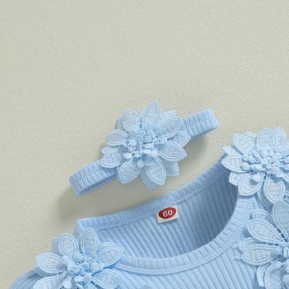 Imagem de Vestido de macacão ZAXARRA para bebês com faixa de cabeça de 0 a 18 meses