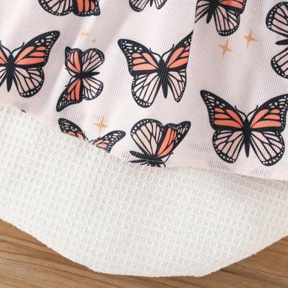 Imagem de Vestido De Malha Com Detalhe De Laço Para Meninas, Estilo Princesa Semi-Delicado Com Mangas Falsas