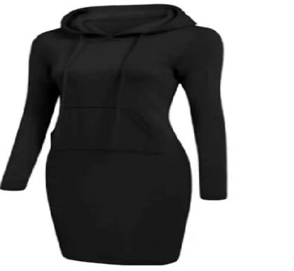 Imagem de Vestido de Moletom Slim Com Capuz