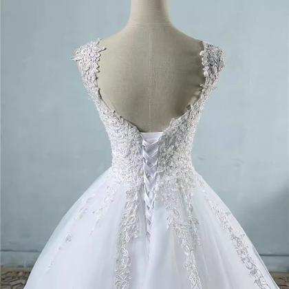 Imagem de Vestido de Noiva Casamento Princesa Pérolas Renda Luxo